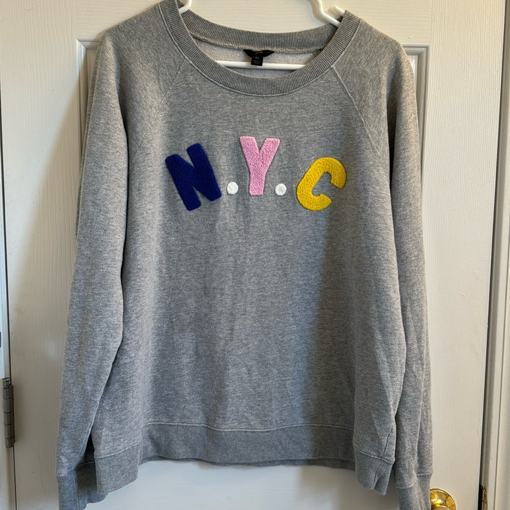 J CREW NYC pullover crew neck sweatshirt XL